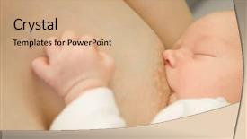  Presentation with breastfeeding - Slide deck enhanced with suckling baby background and a coral colored foreground