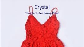  Presentation with flower - Slide deck featuring red sleeveless sundress with red background and a  colored foreground