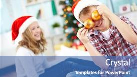  Presentation with sister - Amazing presentation having lad holding decorative toy balls backdrop and a  colored foreground