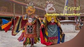  Presentation with tantric - Audience pleasing presentation design consisting of ladakh-india-july-4-2017 backdrop and a tawny brown colored foreground