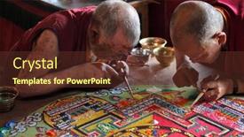  Presentation with mandala - Cool new presentation theme with ladakh-india-september-03-2011 backdrop and a tawny brown colored foreground