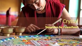  Presentation with mandala - Amazing presentation having ladakh-india-september-03-2011 backdrop and a tawny brown colored foreground