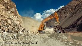  Presentation with landslide - Colorful presentation theme enhanced with ladakh-india-september-10-2011 backdrop and a coral colored foreground