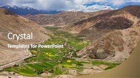  Presentation with ladakh - Audience pleasing presentation theme consisting of ladakh jammu and kashmir india backdrop and a coral colored foreground