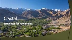  Presentation with indus valley - PPT theme having ladakh jammu and kashmir background and a ocean colored foreground