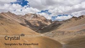  Presentation with tourism india - Slides having ladakh jammu and kashmir background and a coral colored foreground