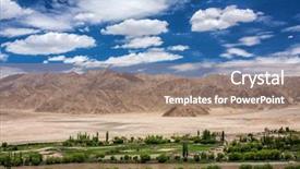  Presentation with tourism india - Presentation design consisting of ladakh jammu and kashmir background and a coral colored foreground