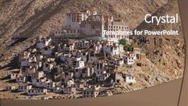  Presentation with ladakh - Presentation featuring ladakh jammu and kashmir background and a violet colored foreground