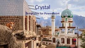  Presentation with city india - Beautiful PPT layouts featuring ladakh region of kashmir backdrop and a sky blue colored foreground