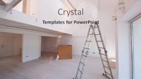  Presentation with restoration - Theme enhanced with ladder-in-interior-of-apartment background and a lemonade colored foreground