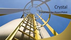  Presentation with silo - Presentation design with ladder safety - steps leading up background and a light blue colored foreground