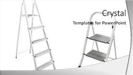  Presentation with step - Audience pleasing slides consisting of ladder step - image of stepladders backdrop and a white colored foreground