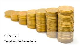  Presentation with white gold birthday - Beautiful slides featuring ladder success - gold money staircase isolated backdrop and a white colored foreground