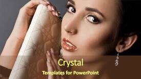  Presentation with woman hands raised to sky - PPT layouts having ladies bags - beautiful fashionable woman with handbag background and a tawny brown colored foreground