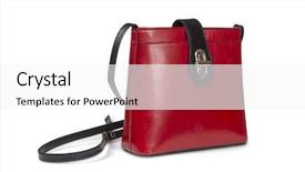  Presentation with leather bags - Presentation design enhanced with ladies bags - leather handbag isolated over white background and a white colored foreground
