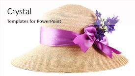  Presentation with hat - Amazing theme having ladies hats - beautiful summer hat isolated backdrop and a white colored foreground