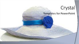  Presentation with hat - PPT theme consisting of ladies hats - beautiful summer woman hat isolated background and a white colored foreground