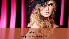  Presentation with sexy - Theme enhanced with ladies hats - portrait of a sexy beautiful background and a red colored foreground