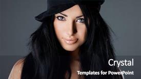  Presentation with simple art elegant - Presentation theme having ladies hats - portrait of elegant fashionable woman background and a black colored foreground