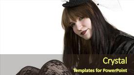  Presentation with black girl - Cool new presentation design with ladies hats - punk fashion girl in black backdrop and a wine colored foreground