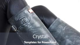  Presentation with gray - PPT theme enhanced with ladies-modern-black-gray-patterned background and a gray colored foreground