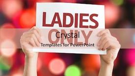  Presentation with colorful - Presentation enhanced with ladies only card with colorful background and a coral colored foreground