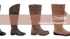  Presentation with female - Amazing slides having ladies shoes - collection of various types backdrop and a coral colored foreground