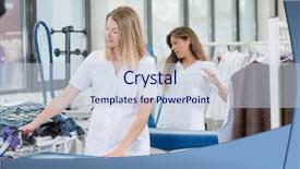  Presentation with dry cleaning - Slide deck enhanced with ladies working in a dry background and a lemonade colored foreground