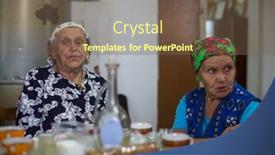  Presentation with rural women - Slide deck having ladva-vepsia-leningrad-reg-russia background and a violet colored foreground