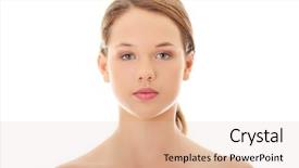  Presentation with beautiful skin - PPT layouts with 20 s lady - beautiful woman's face with fresh background and a  colored foreground