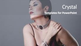  Presentation with classic - Slide deck enhanced with lady 1920s - classic dancer flapper with short background and a gray colored foreground