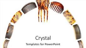  Presentation with border - Presentation theme having lady 1920s - vintage combs border on white background and a white colored foreground