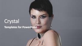  Presentation with black white vintage art - Slide deck consisting of lady 1920s - vintage dancer flapper with short background and a gray colored foreground