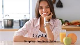  Presentation with young woman diagnosis of sti - Slide set consisting of lady food - young woman sitting near desk background and a  colored foreground