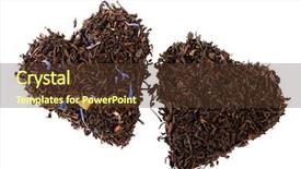  Presentation with grey black white - Presentation with lady grey black loose tea background and a tawny brown colored foreground