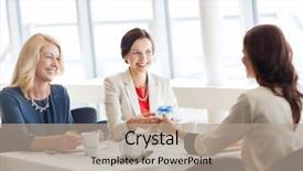  Presentation with birthday celebration - Beautiful presentation design featuring lady group - people holidays celebration and lifestyle backdrop and a coral colored foreground