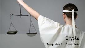  Presentation with lady justice - PPT layouts having lady justice background and a light gray colored foreground