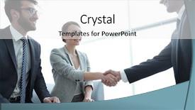  Presentation with business partner - Amazing slide deck having lady meets her business partner backdrop and a  colored foreground