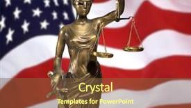  Presentation with lady justice - Presentation theme with lady of justice on rippled background and a tawny brown colored foreground