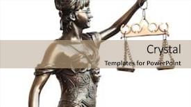  Presentation with lady justice - Amazing presentation design having lady of justice on white backdrop and a coral colored foreground