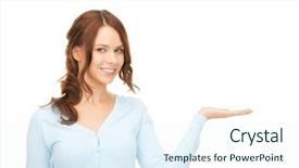  Presentation with weight loss woman showing - Amazing presentation theme having lady presenter - beautiful woman showing something backdrop and a sky blue colored foreground