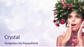  Presentation with beauty product - Slides consisting of lady presenter - beauty fashion model girl background and a sky blue colored foreground