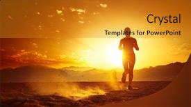  Presentation with lady - Amazing presentation having lady running in the desert backdrop and a gold colored foreground