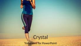  Presentation with desert - Amazing presentation theme having lady running in the desert backdrop and a yellow colored foreground