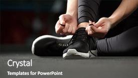  Presentation with strong - Colorful theme enhanced with lady sitting and tie lace backdrop and a dark gray colored foreground