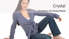  Presentation with lady - Amazing slide set having deep fried food with fresh salad leaf backdrop and a coral colored foreground