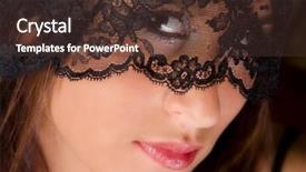  Presentation with lady - PPT layouts featuring lady wearing a black lace background and a tawny brown colored foreground