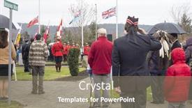  Presentation with tribute - Beautiful PPT theme featuring ladysmith-bc-canada-nov-11 backdrop and a gray colored foreground