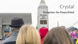  Presentation with tribute - PPT theme having ladysmith-bc-canada-nov-11 background and a white colored foreground