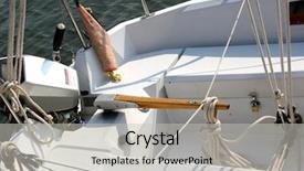  Presentation with sails sailing yacht catamaran sailing - Presentation having laft - tiller and other equipment background and a light gray colored foreground